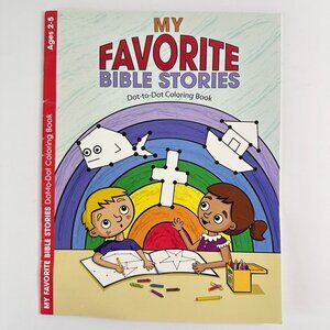 2/$6 My Favorite Bible Stories Dot-to-Dot Coloring Book-Ages 2-5
